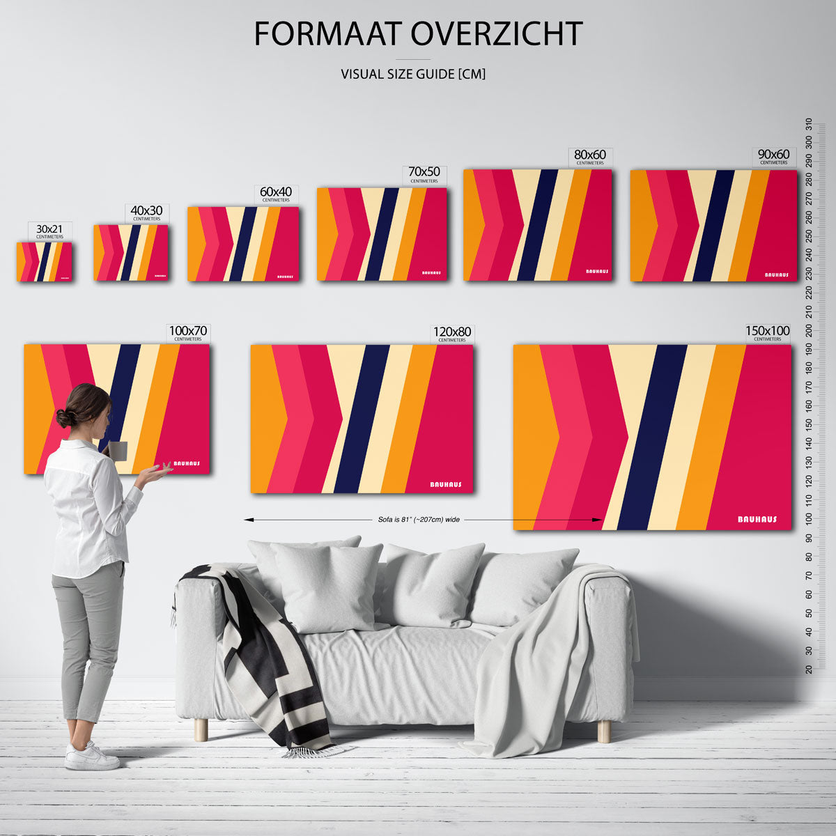 Vorm en kleur – Bauhaus poster als geometrische wanddecoratie