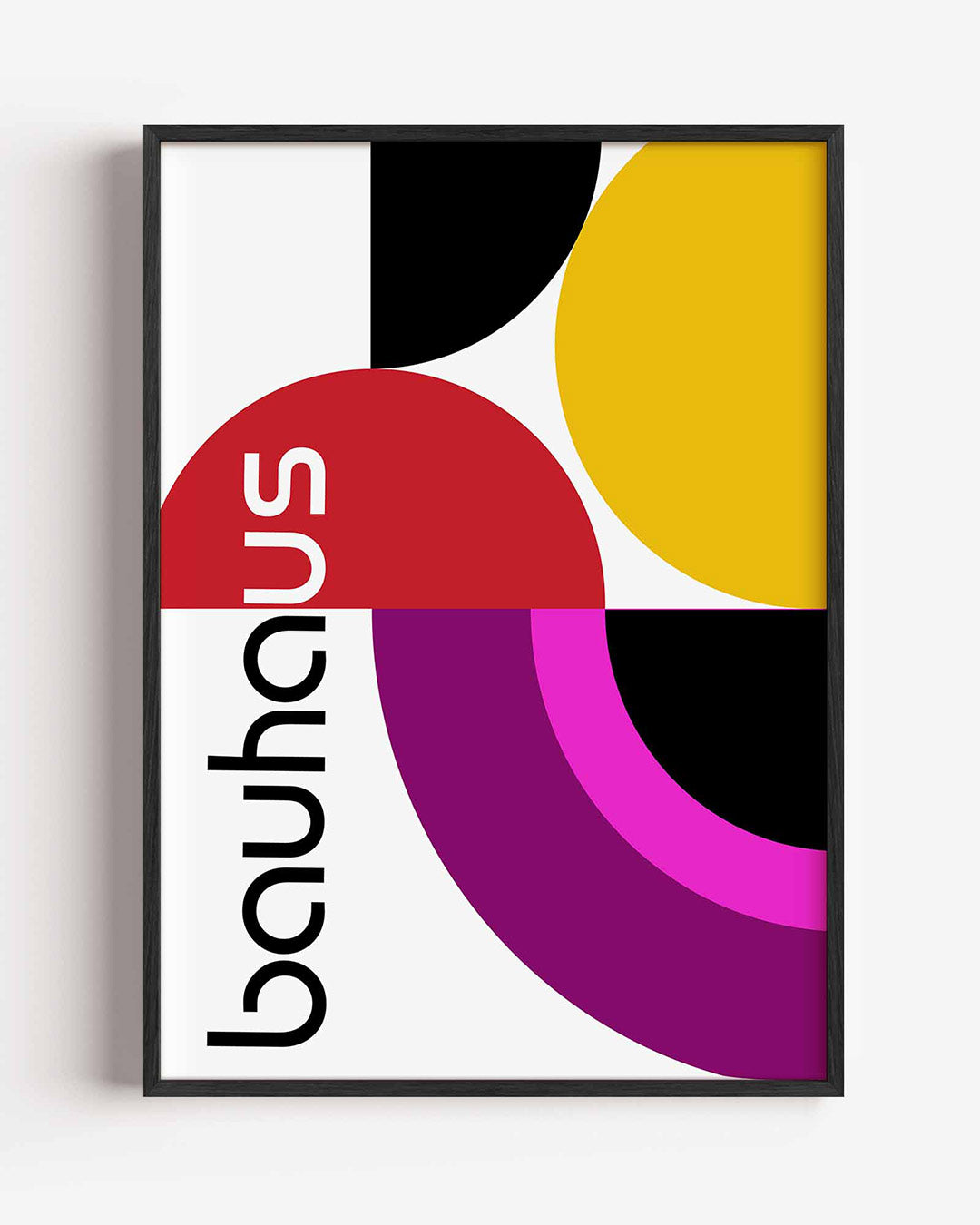 Vormen en kleurvlakken – staande Bauhaus poster als wanddecoratie
