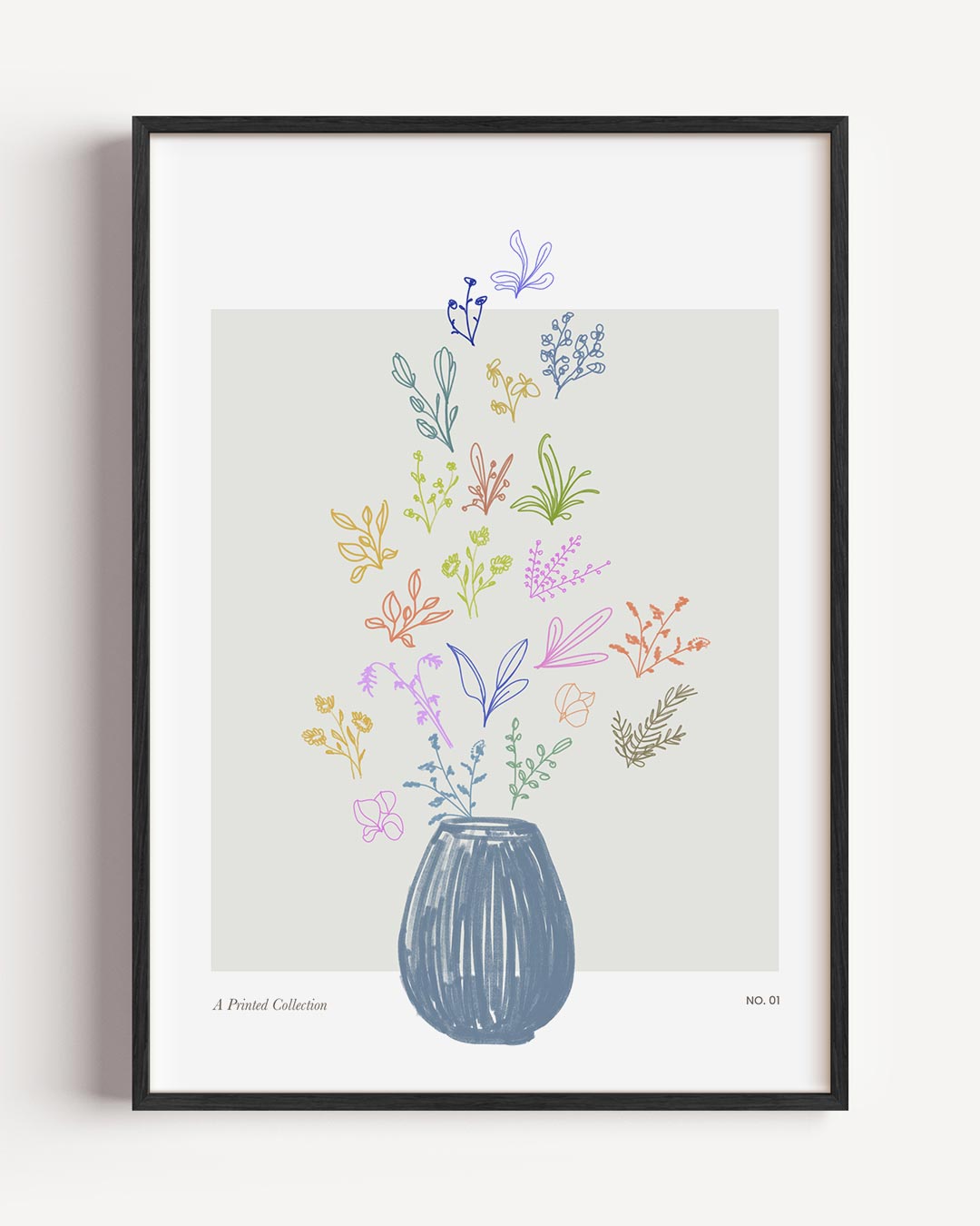 Bloemenpracht Illustratie – bloemen portret poster als wanddecoratie