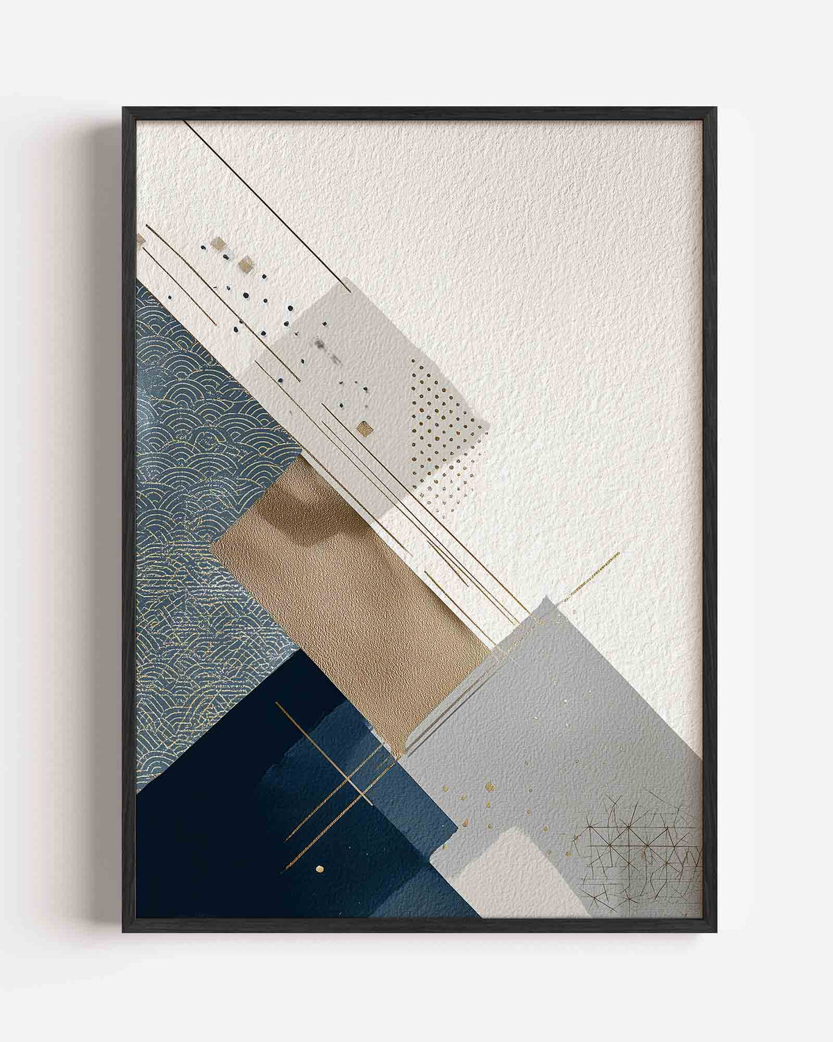 Abstracte geometrische vormen – abstracte portret poster als wanddecoratie