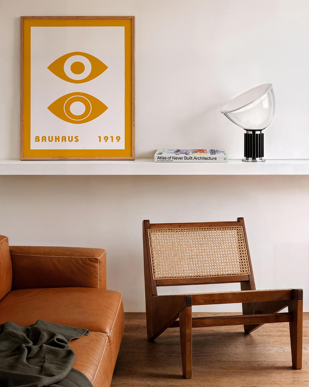 Oogvormen en kleur – staande Bauhaus poster voor aan de muur