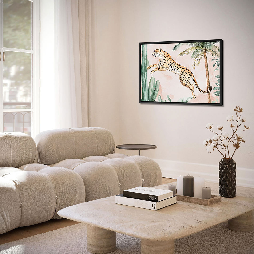 Springende luipaard – alternatieve weergave van het kunstwerk