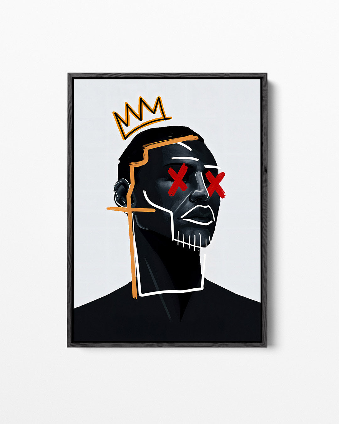 Grafische portret illustratie – staand wanddecoratie kunstwerk