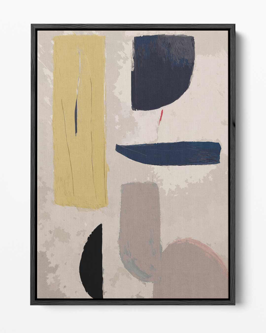Moderne Abstracte Compositie – portret kunstwerk als wanddecoratie