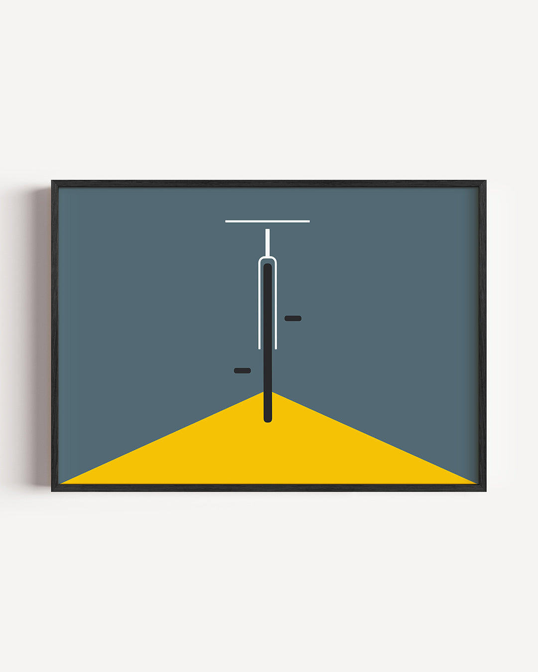 Lijnen en vlakken – liggende Bauhaus poster als wanddecoratie