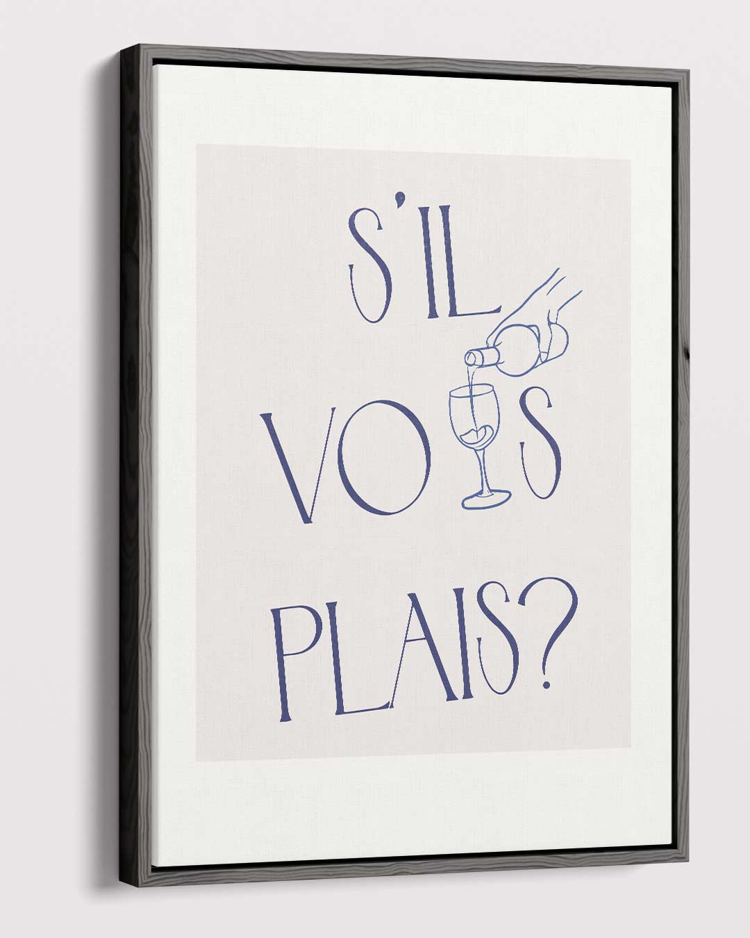 S'il Vous Plaît Wijnposter – dibond kunstwerk als wanddecoratie
