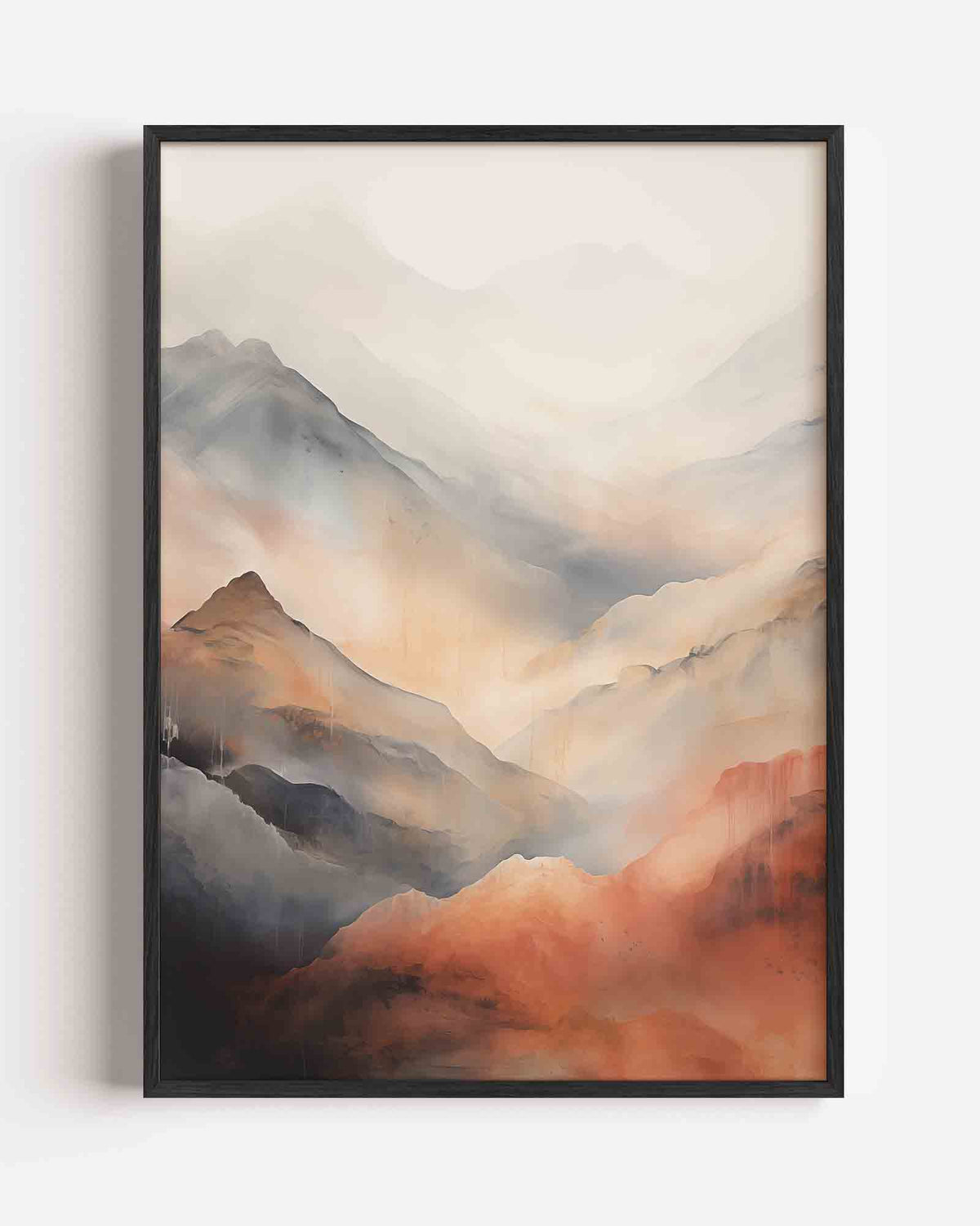 Bergen in mist – natuur portret poster als wanddecoratie