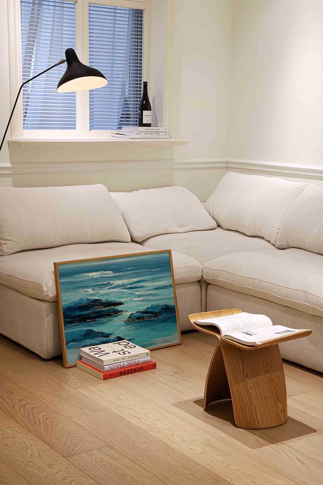 Golven en rotsen – abstracte wandkunst als landscape poster