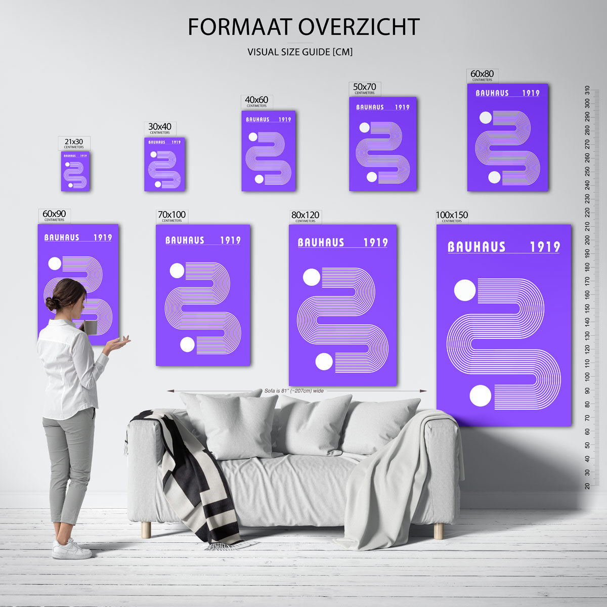 – geometrische poster in Bauhaus-stijl van WallArtistic