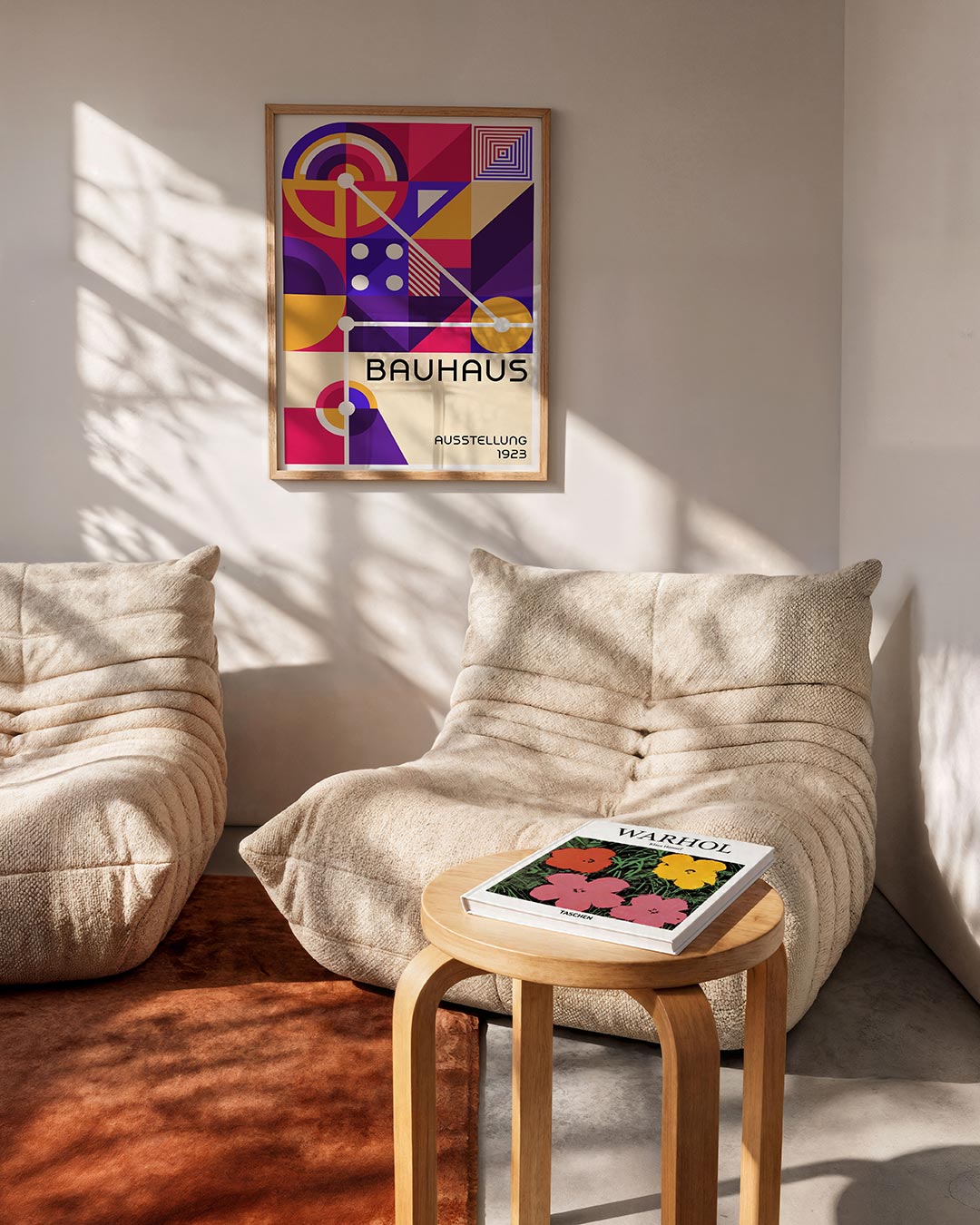 Vorm en kleur – geometrische Bauhaus poster in staand formaat