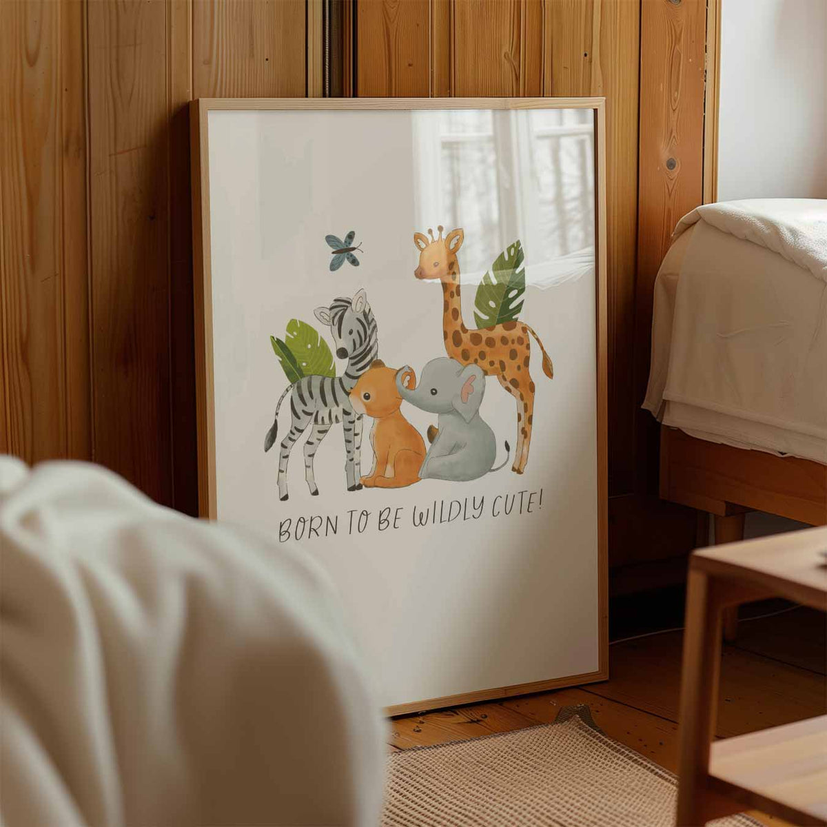 Jungle Vrienden Kinderkamer – staande muurposter voor de kinderkamer