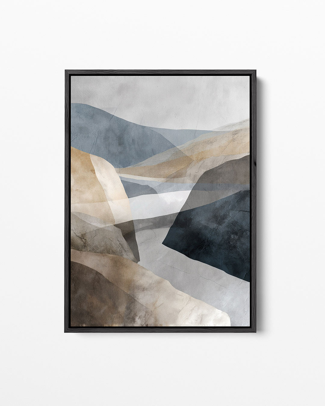 Gelaagde landschap vormen – staand wanddecoratie kunstwerk