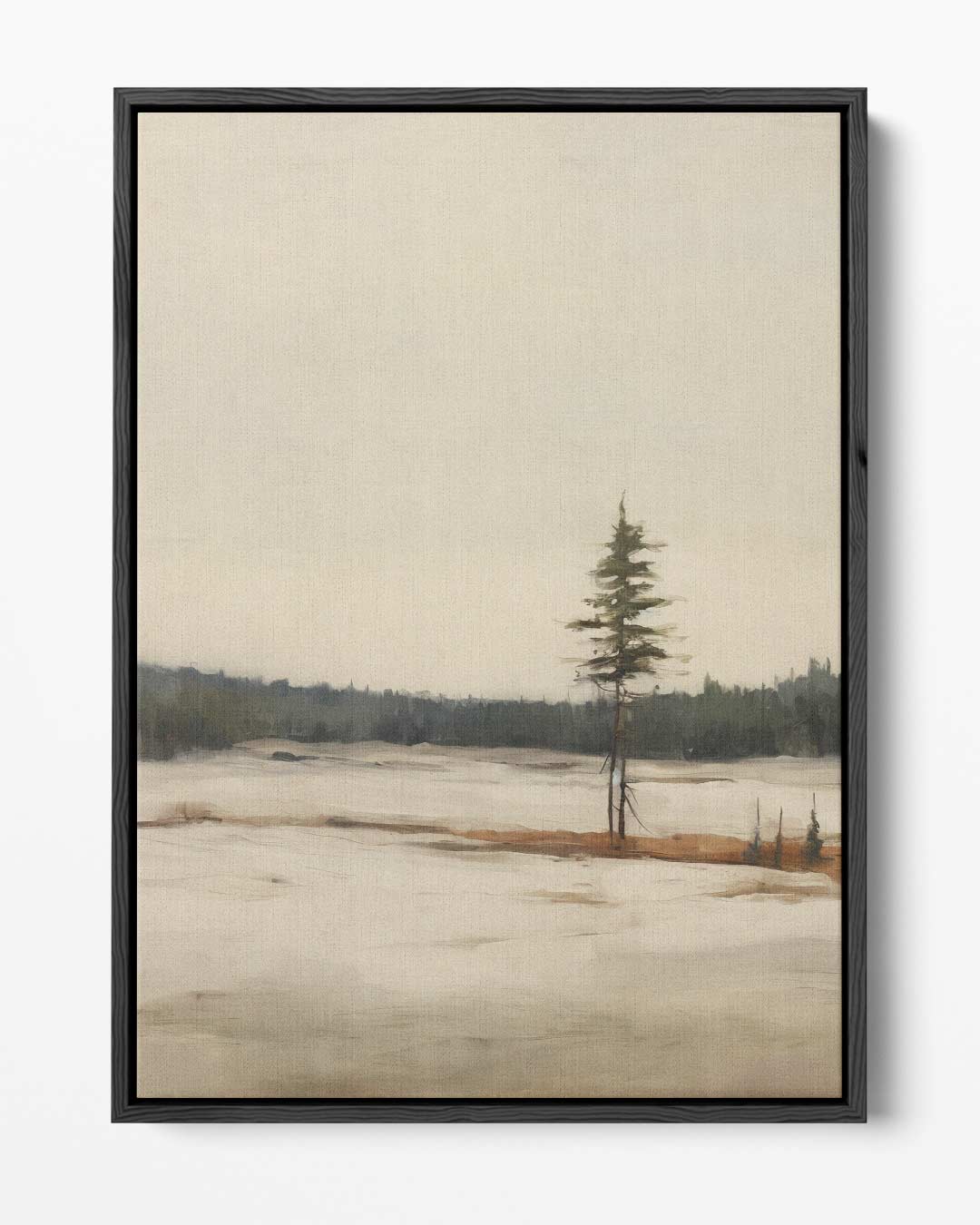 Eenzaamheid in Winterlandschap – portret kunstwerk als wanddecoratie
