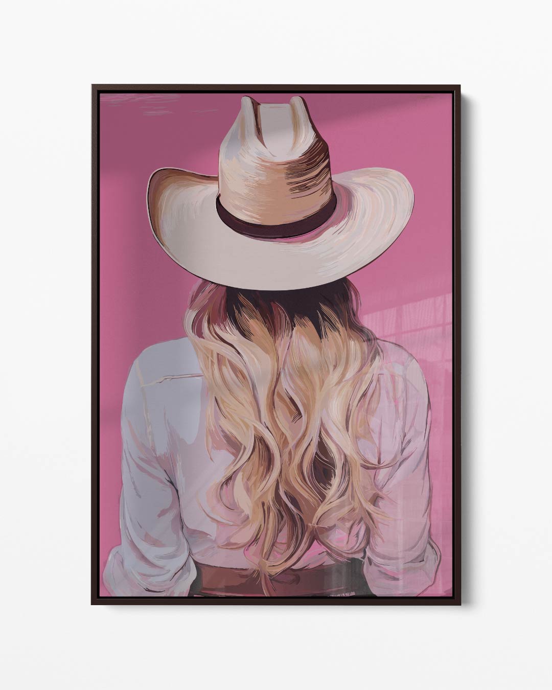Cowboy Glamour – portret kunstwerk als wanddecoratie