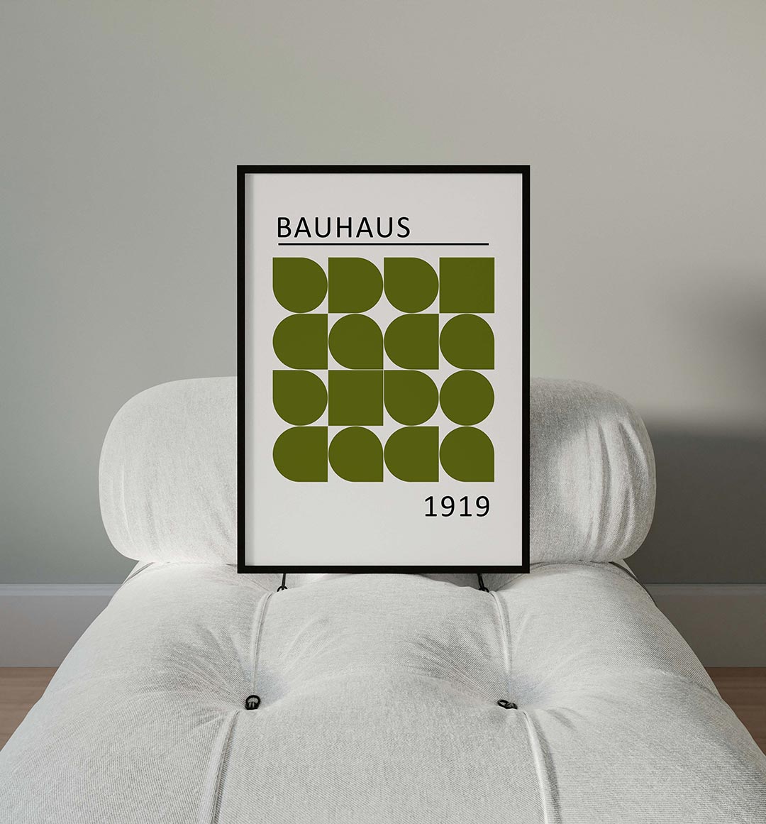 Vormritme en lijnenspel – moderne Bauhaus wandkunst als poster