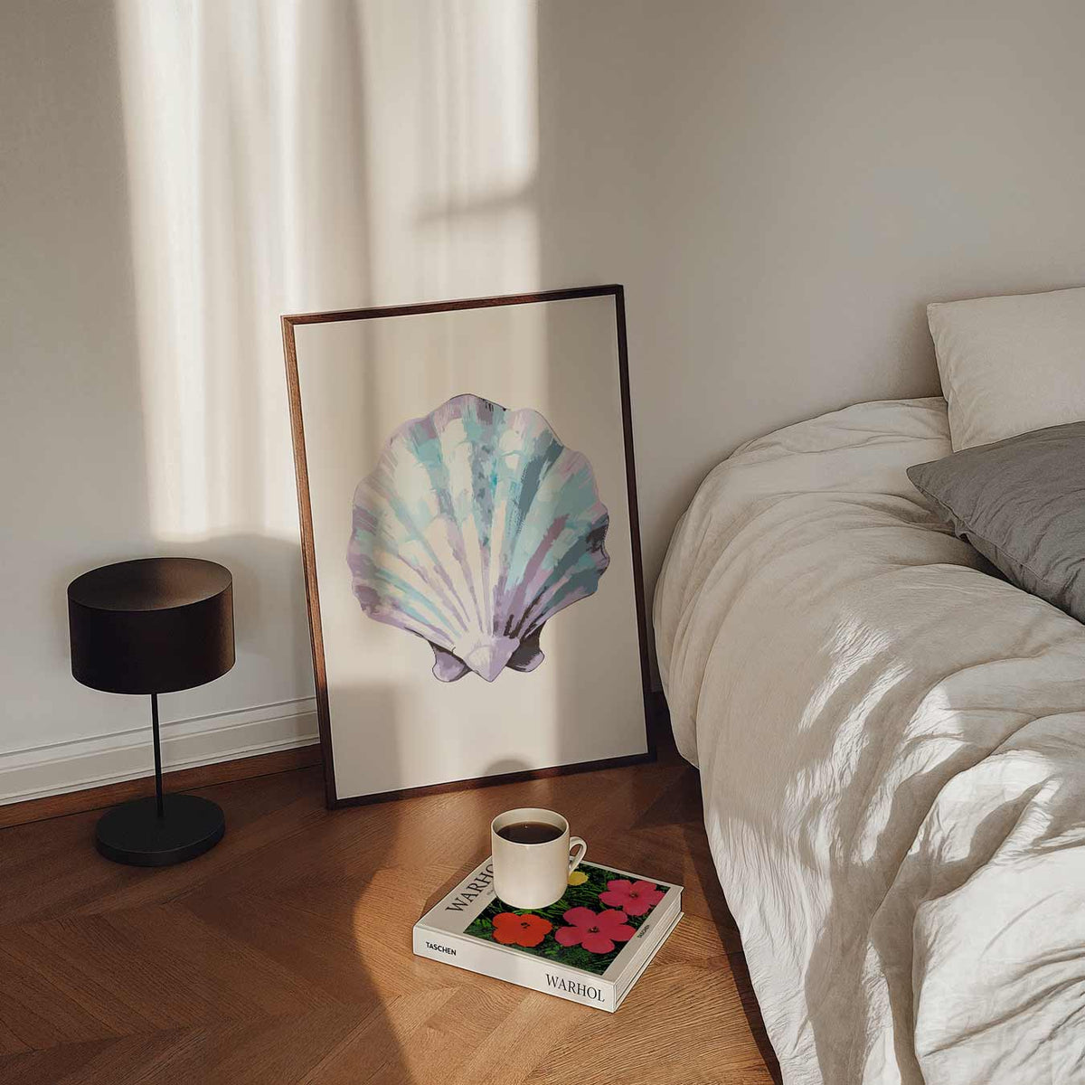 Elegante Zee Schelp – staande dieren wanddecoratie van WallArtistic