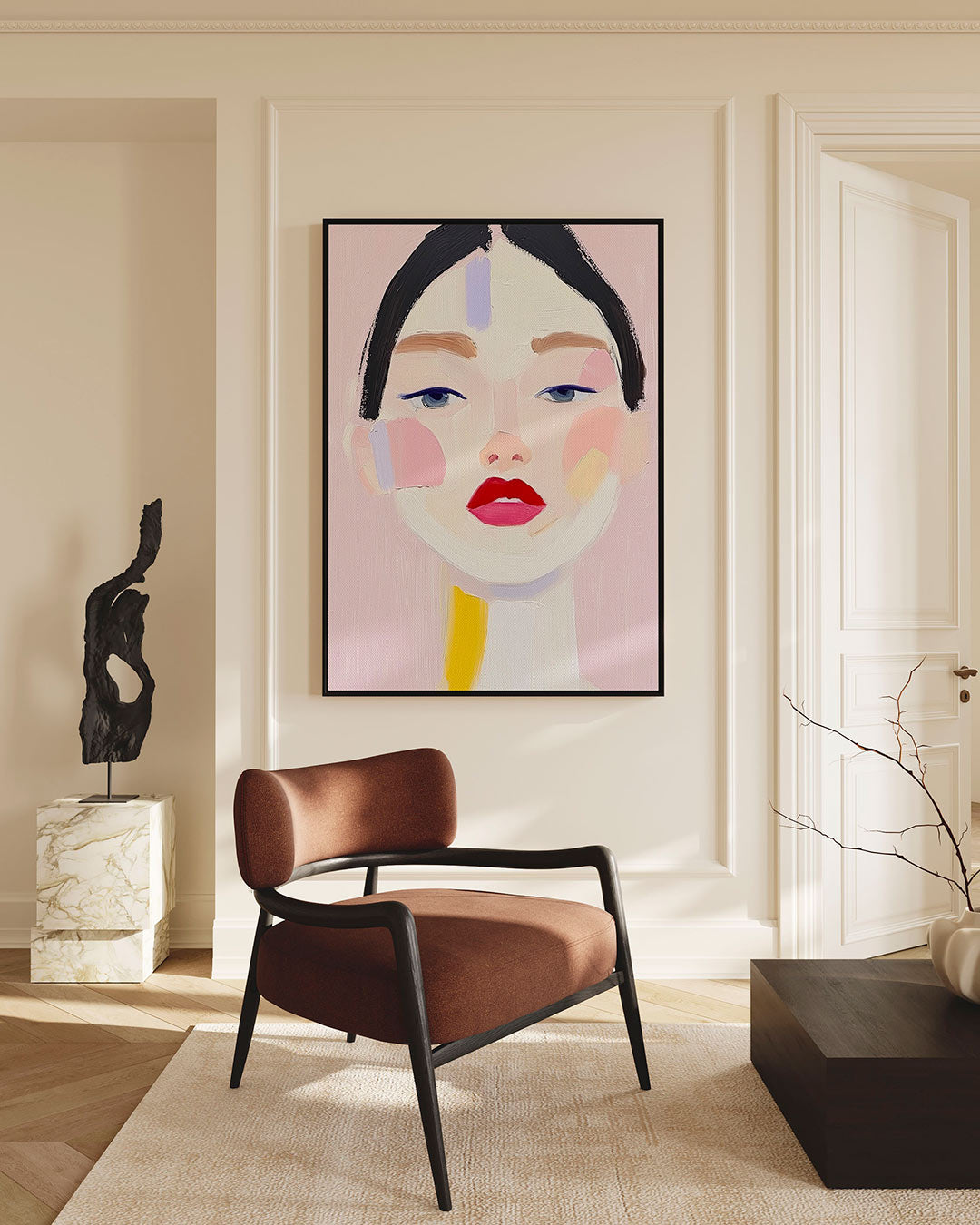 Portretstudie – Portret – staande wanddecoratie