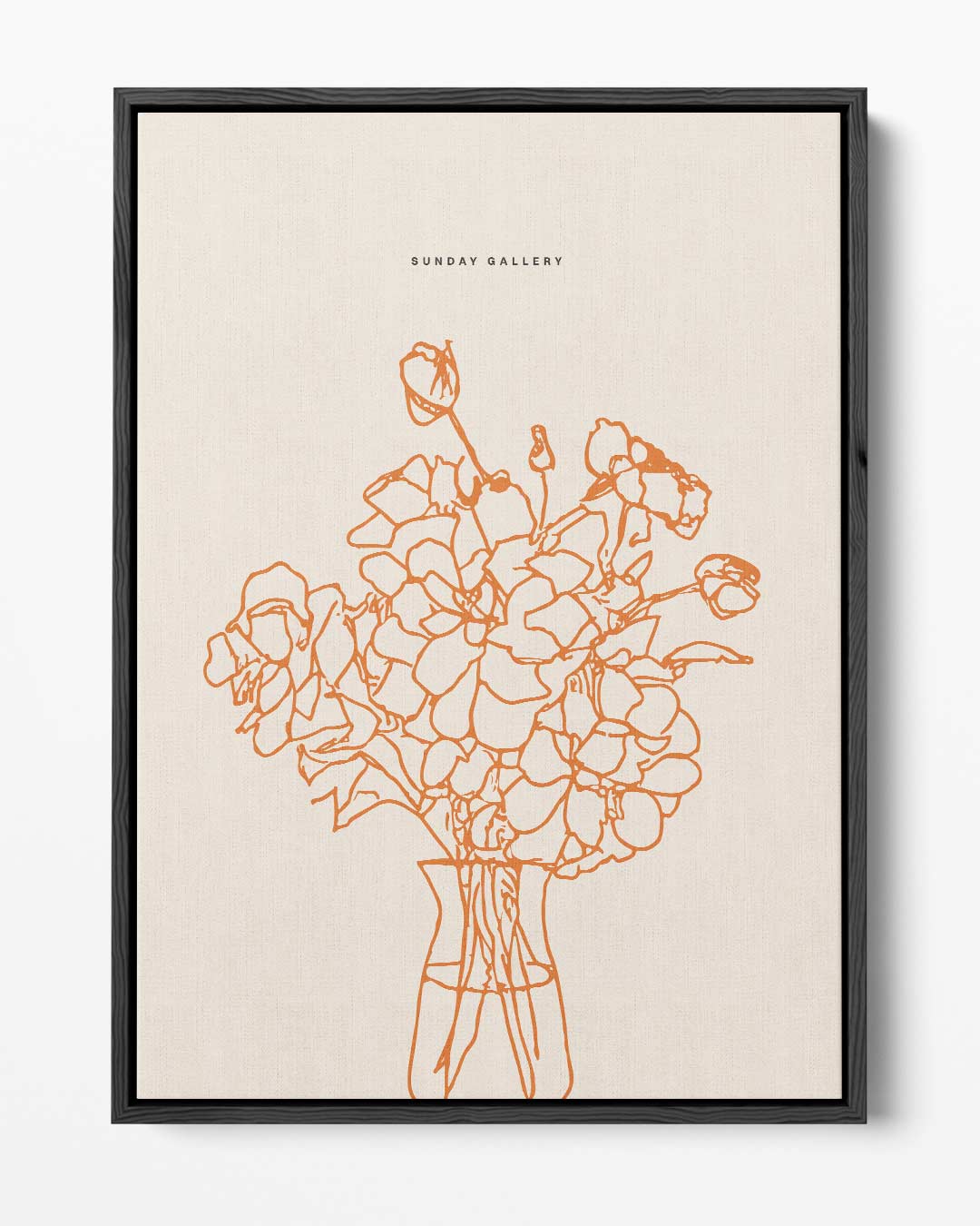 Vrolijk Bloemenboeket Illustratie – portret kunstwerk als wanddecoratie
