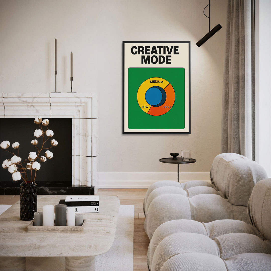 Kleurrijke cirkelcompositie – moderne staande wandkunst