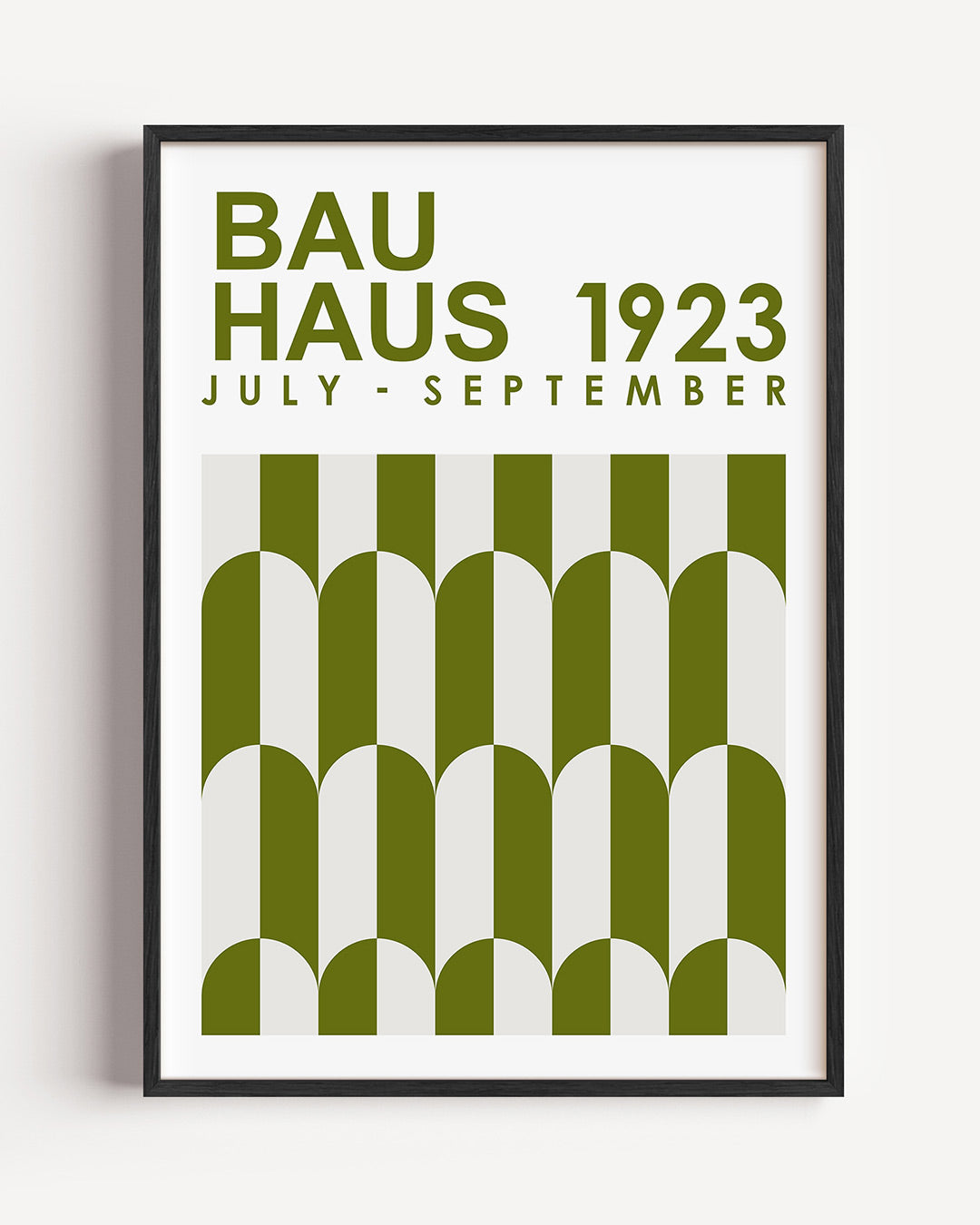 Vormritme en kleur – staande Bauhaus poster als wanddecoratie