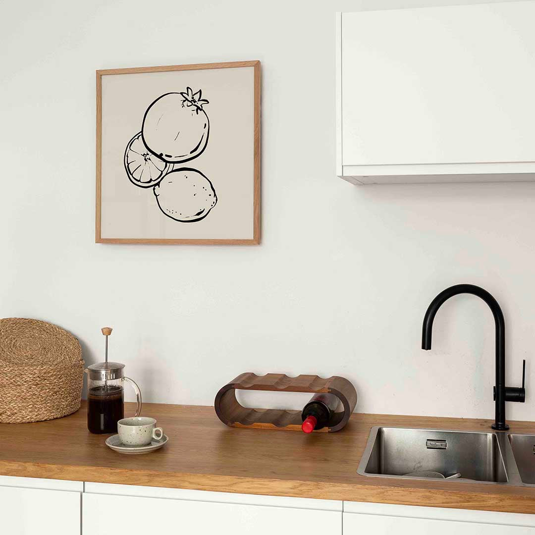 Fruit schets – keukenposter in vierkant formaat