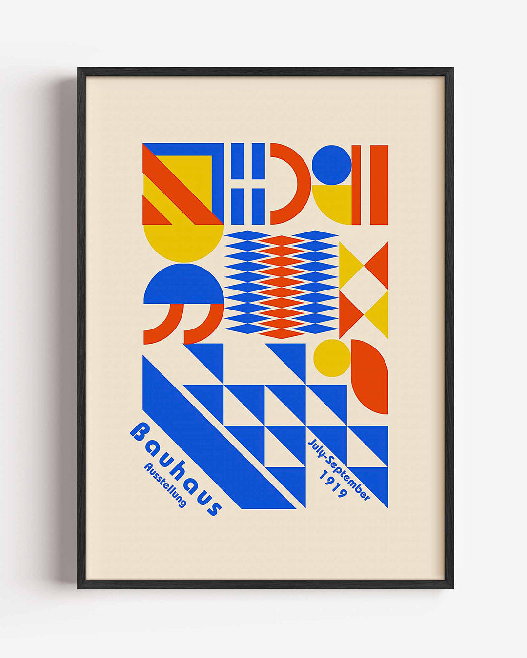 Vormen en vlakkenspel – staande Bauhaus poster als wanddecoratie