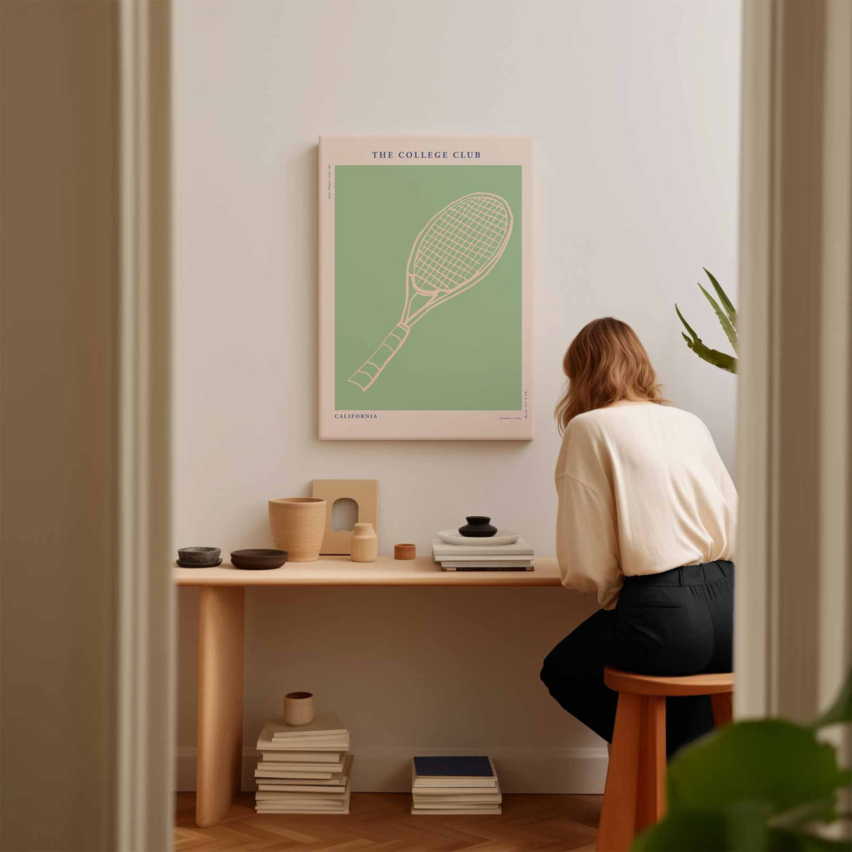 Tennis Club Poster – modern portret kunstwerk van WallArtistic
