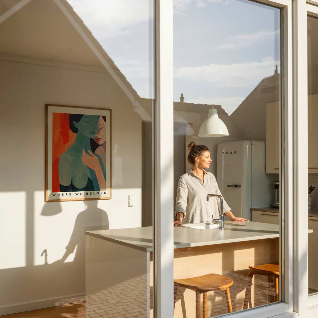 Where We Belong – vrouwelijke portretposter in staand formaat