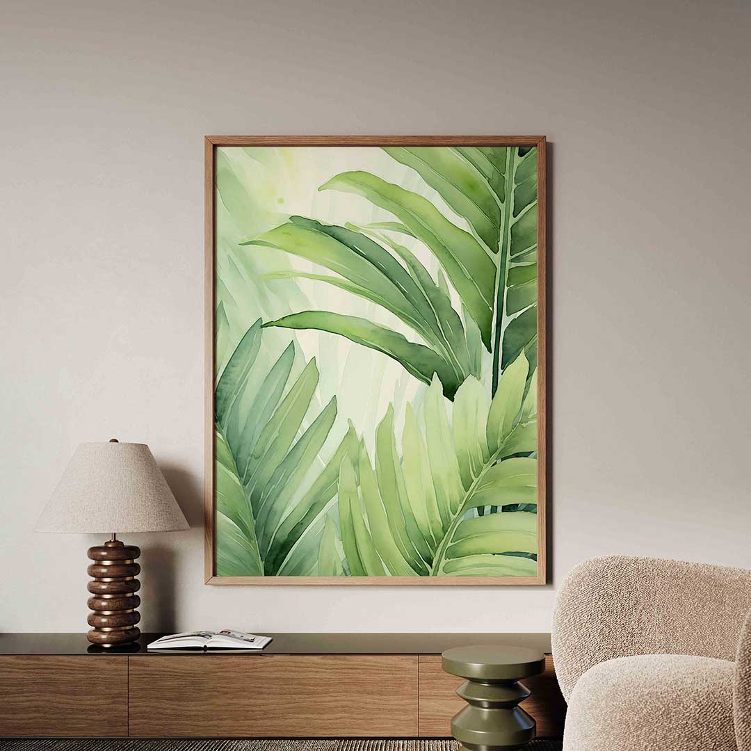Groene bladeren – tropische jungle poster in staand formaat