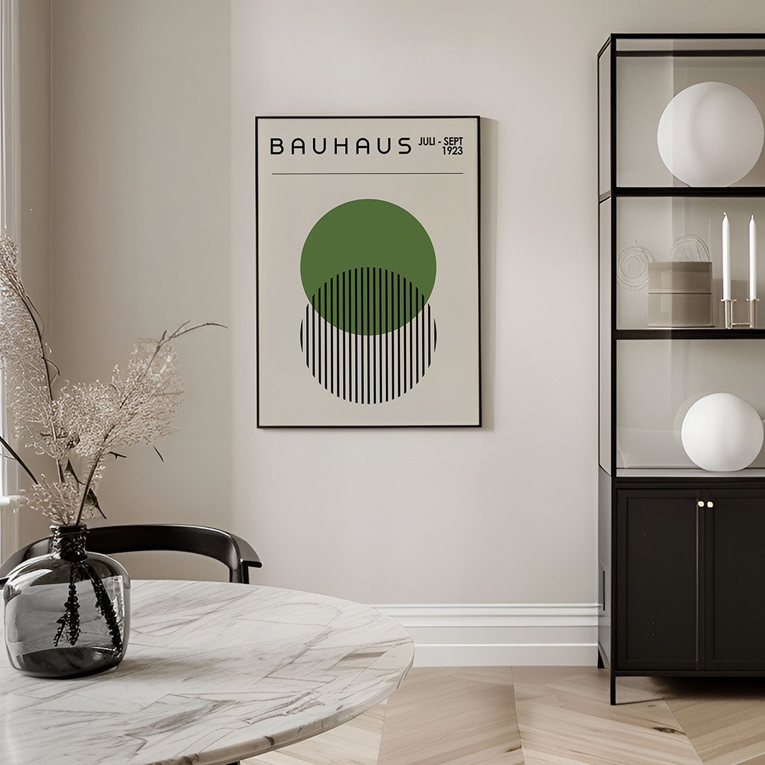 Vormen en lijnen – geometrische Bauhaus poster in staand formaat