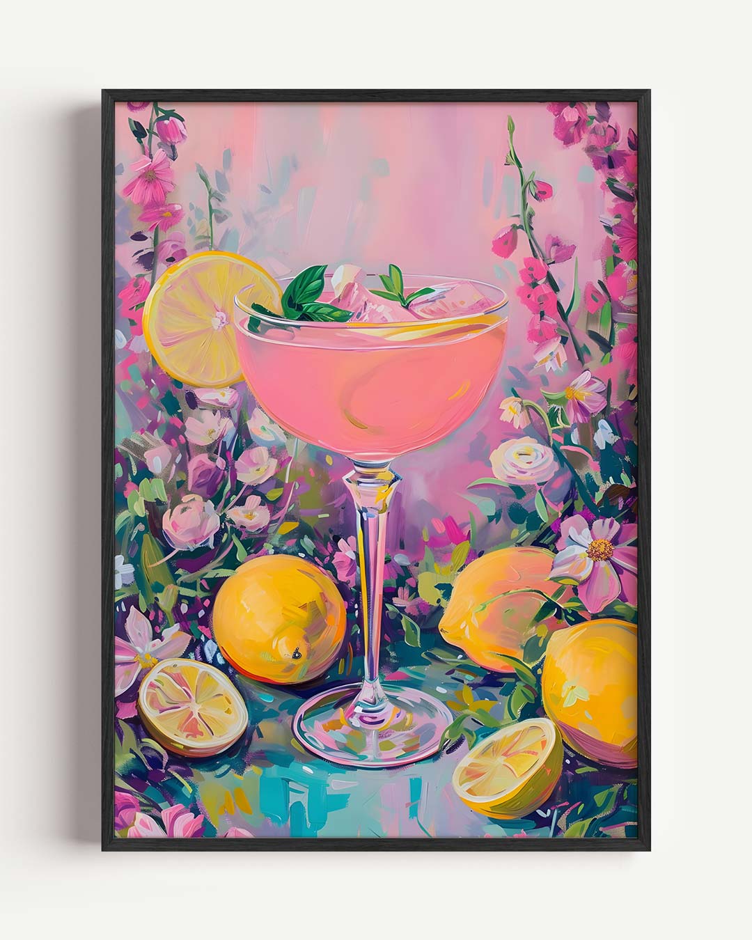 Lente Citroencocktail – Popart en Streetart portret poster als wanddecoratie