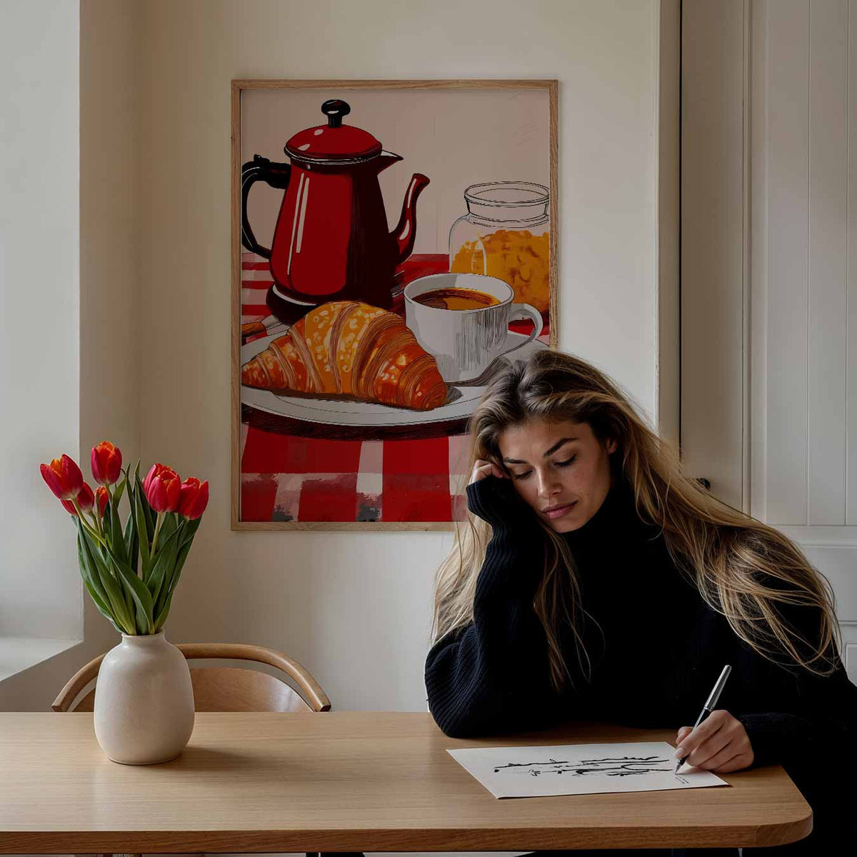 Franse Ontbijt Sfeerposter – keuken portret poster, afbeelding 7