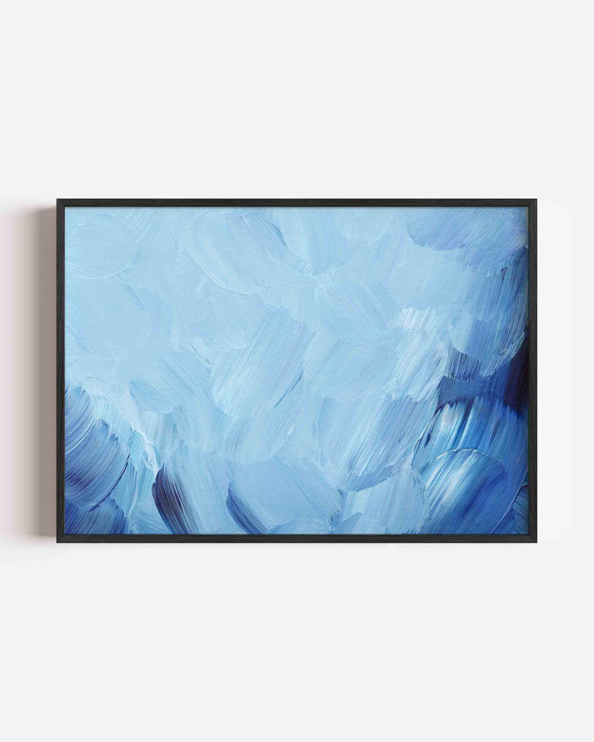 Blauwe penseelstreken – schilderkunst landscape poster als wanddecoratie
