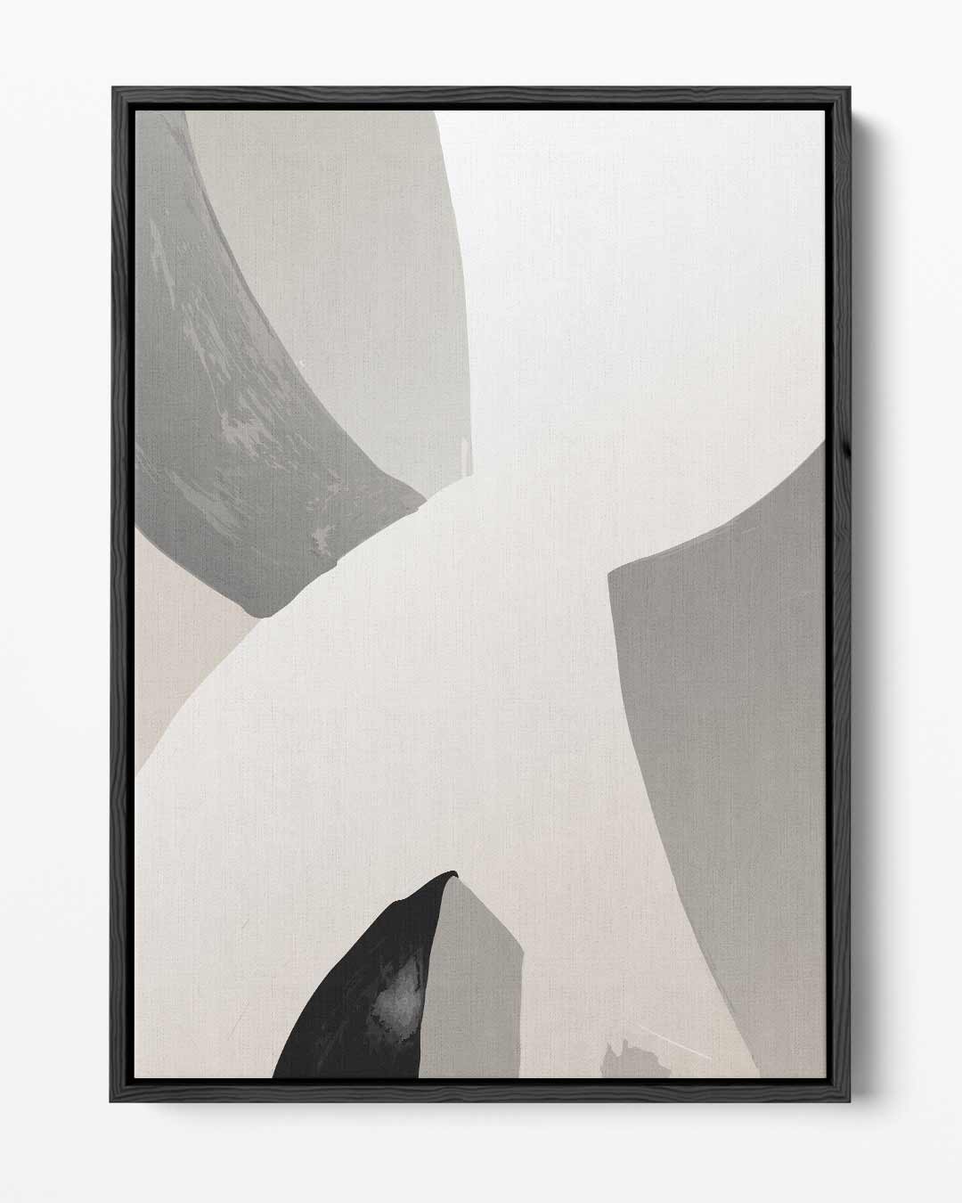 Stijlvolle Abstractie in Neutrale Tint – portret kunstwerk als wanddecoratie