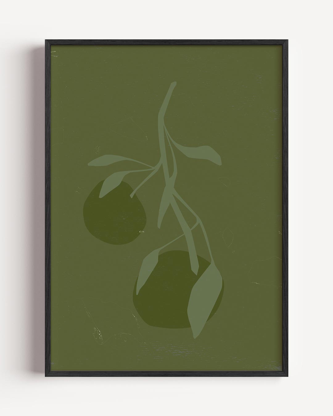 Stijlvolle Olijfgroene Wanddecoratie – bloemen portret poster als wanddecoratie