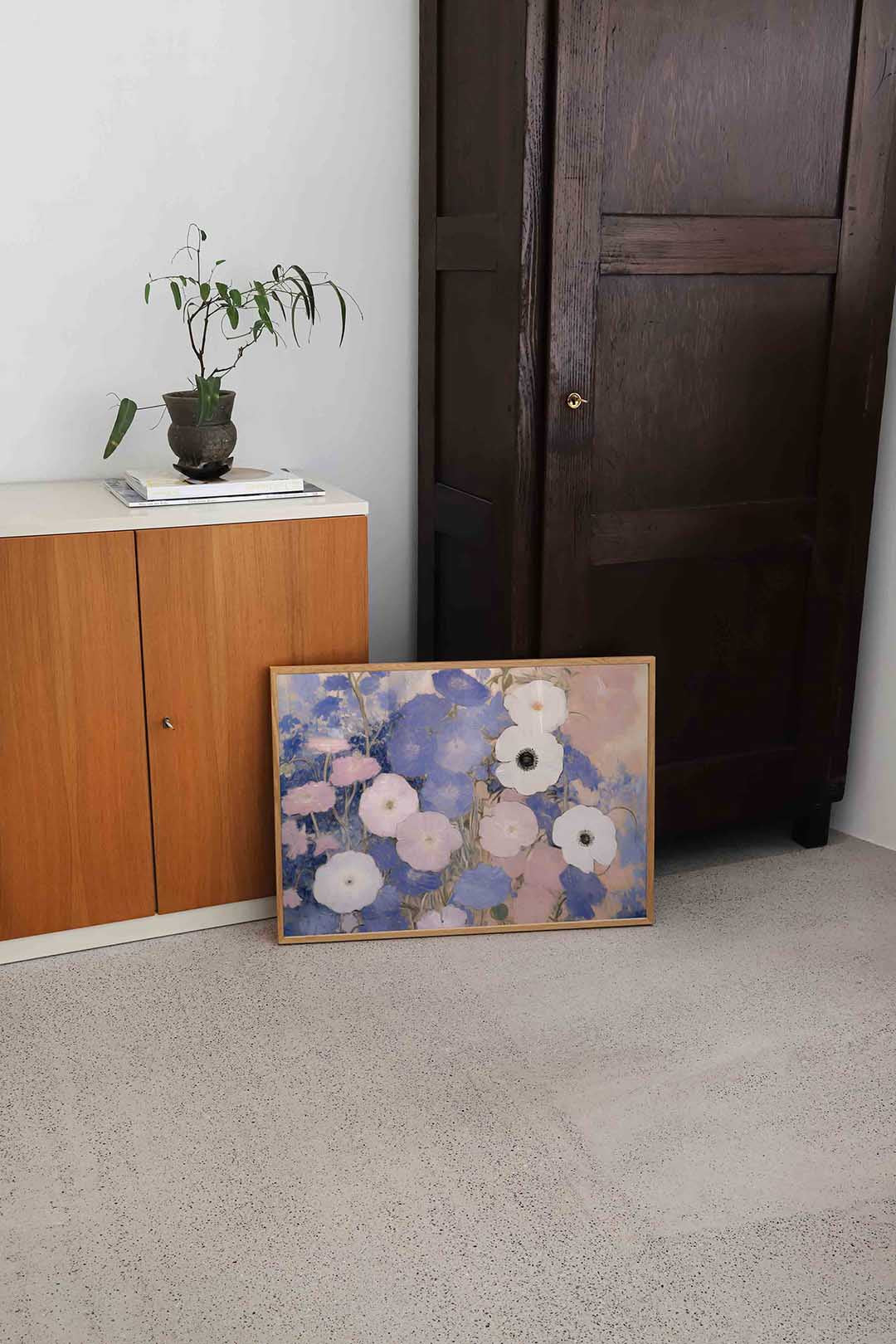 Bloemen in pastel – bloemen wandkunst als landscape poster