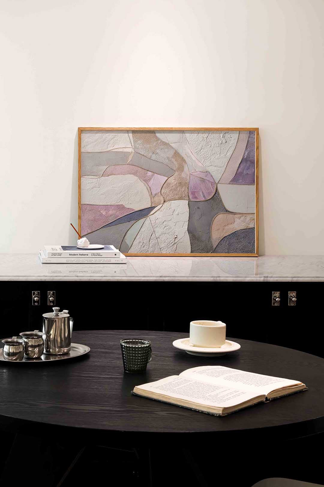 Abstracte vormen – abstracte poster in liggend formaat
