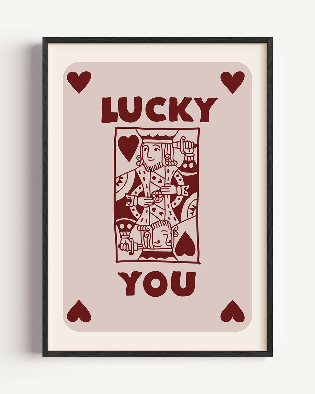 Lucky You Speelkaart – Popart en Streetart portret poster als wanddecoratie