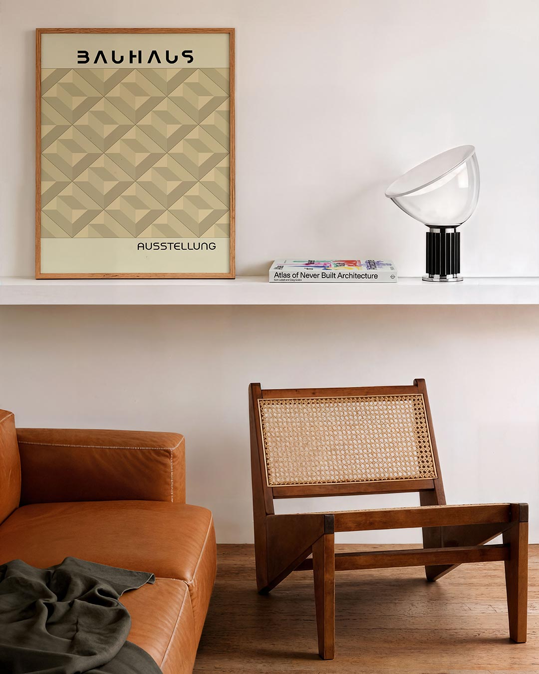 Vormritme en balans – staande Bauhaus poster voor aan de muur