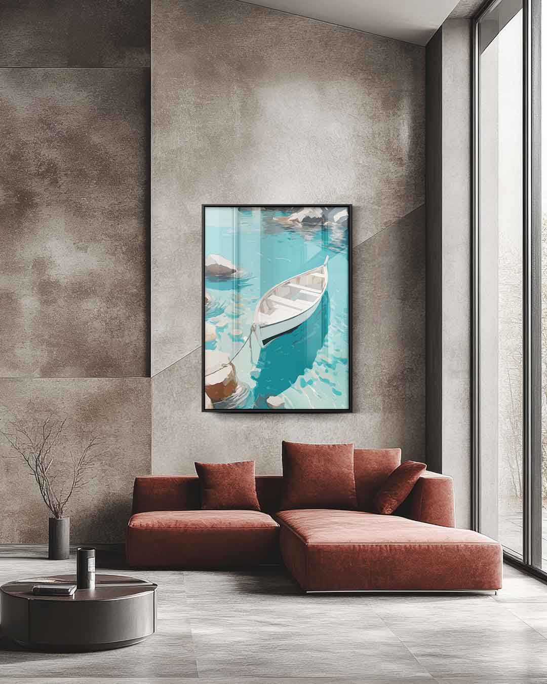 Rustige Boottocht – staande wandkunst voor woonkamer of interieur