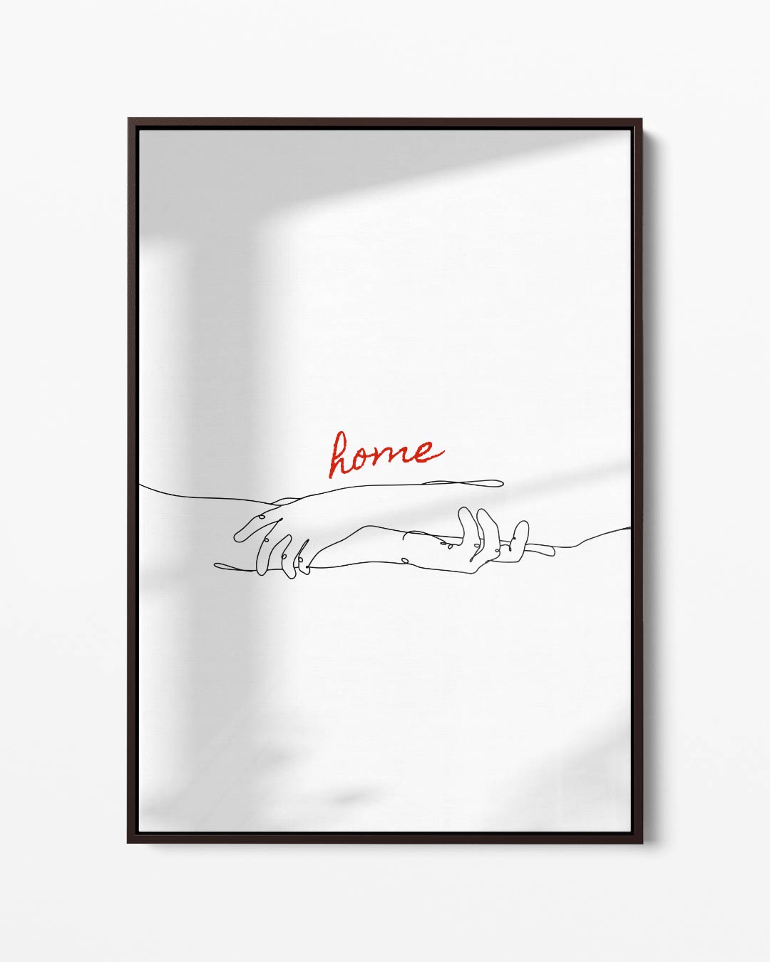 Home in Line Art – portret kunstwerk als wanddecoratie