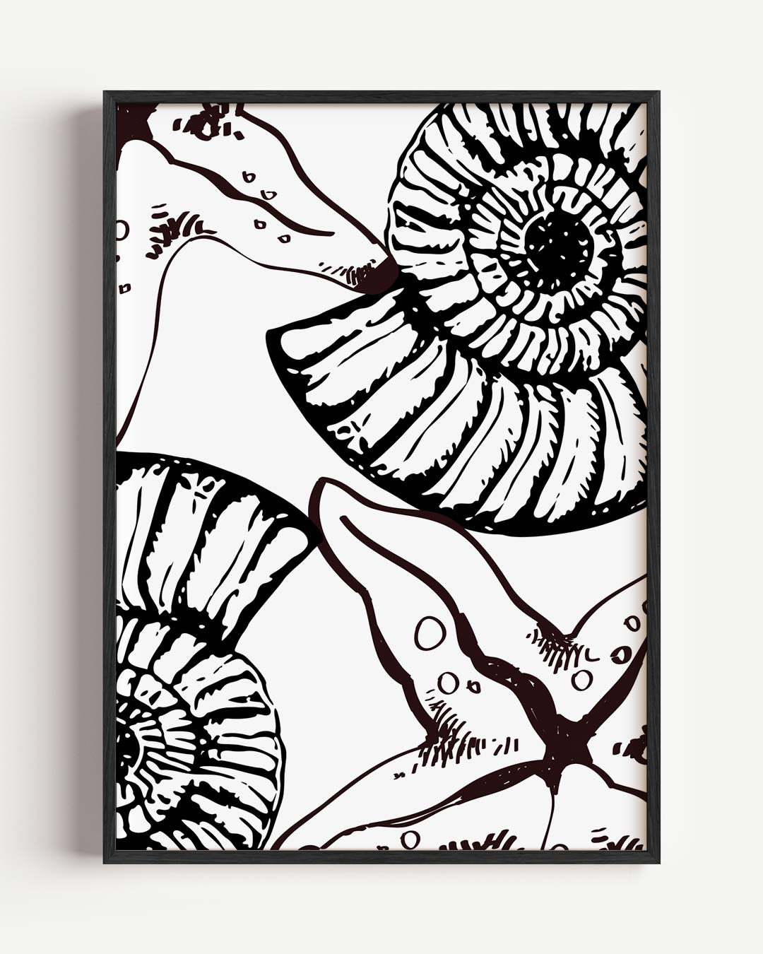 Zeedieren Illustratie – zeedieren portret poster als wanddecoratie