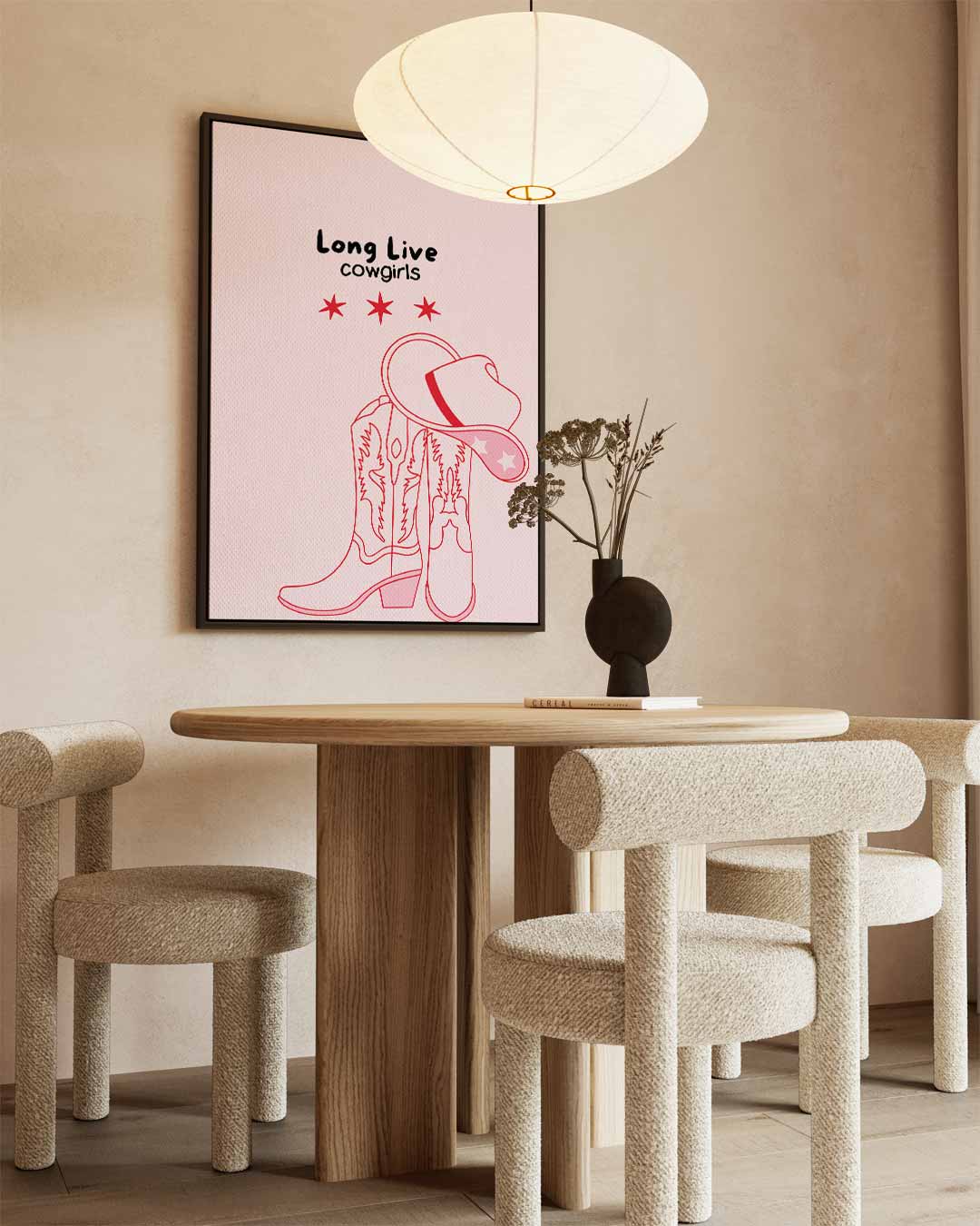 Long Live Cowgirls Poster – canvas wanddecoratie in portret formaat