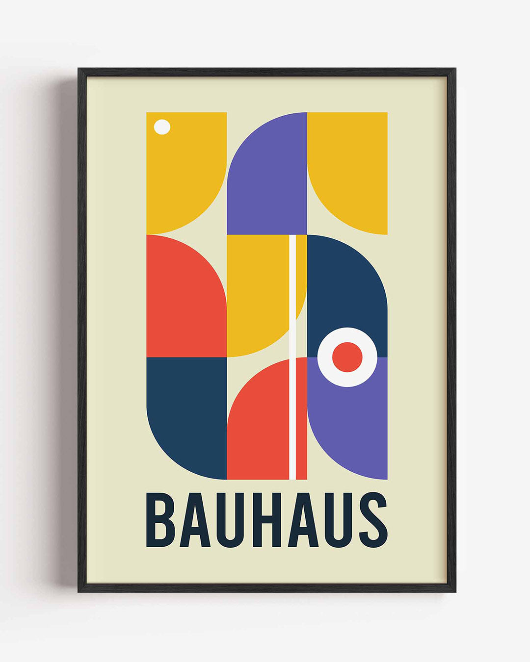 Vormen en vlakkenspel – staande Bauhaus poster als wanddecoratie