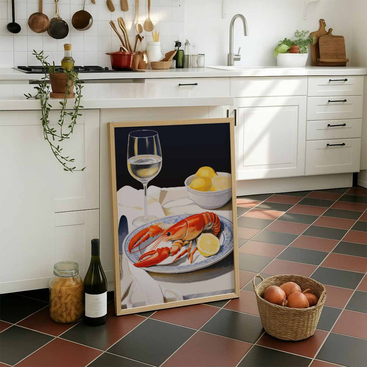 Luxe Diner Belevenis – staande muurposter voor keuken of eethoek