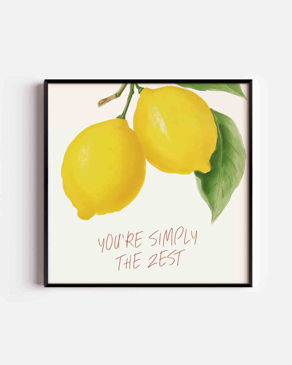 Citroenen met tekst – keuken vierkante poster als wanddecoratie