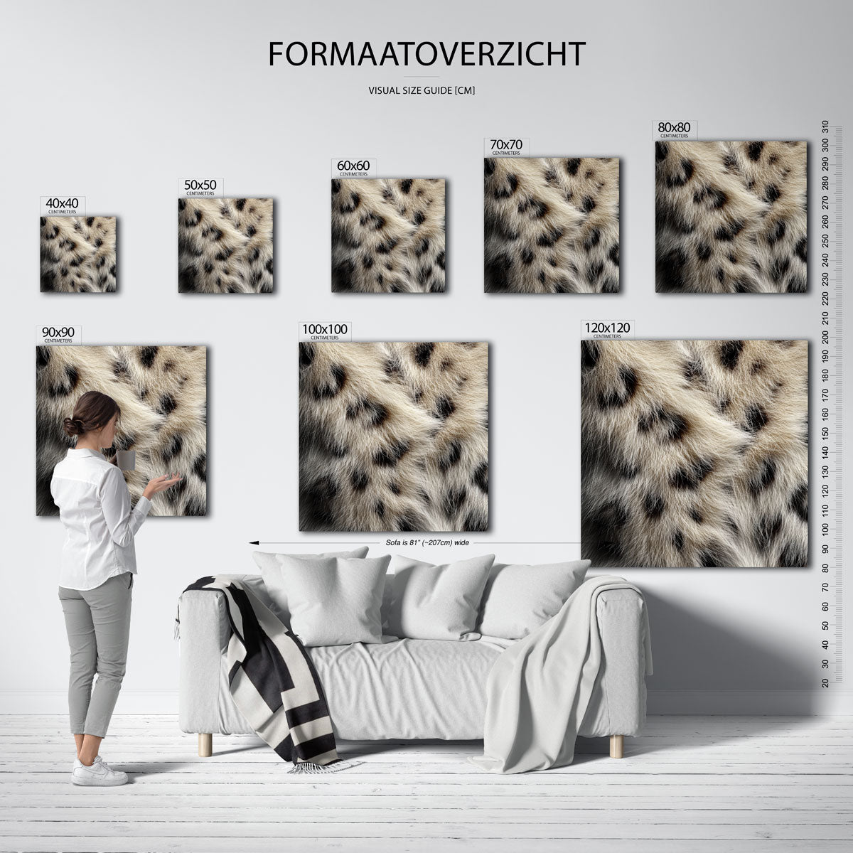 Luipaardprint – vierkante muurposter met jungle thema