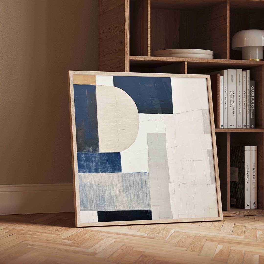 Abstracte vormen – geïllustreerde wandkunst als vierkante poster