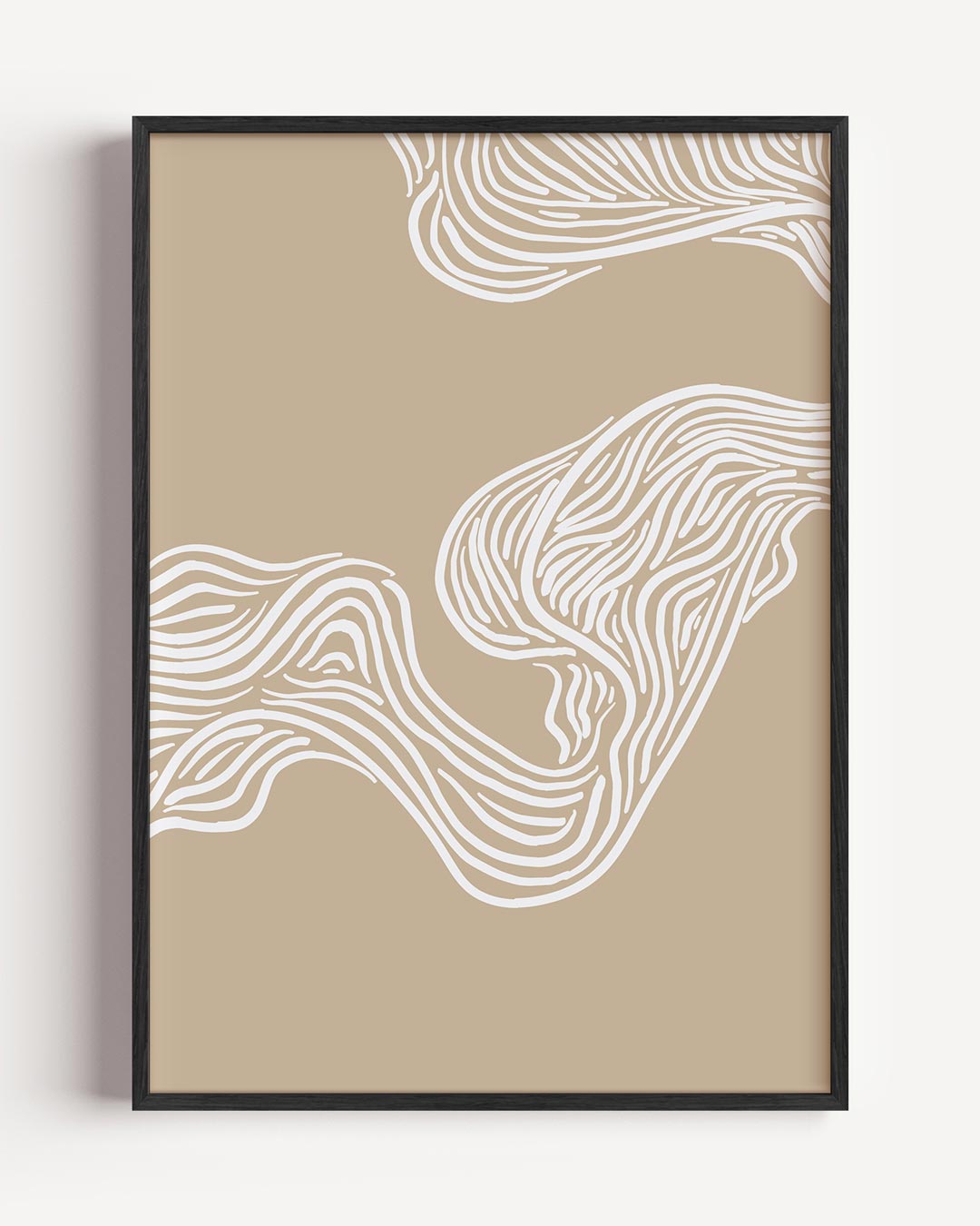 Elegante Lijnwerk – abstracte portret poster als wanddecoratie
