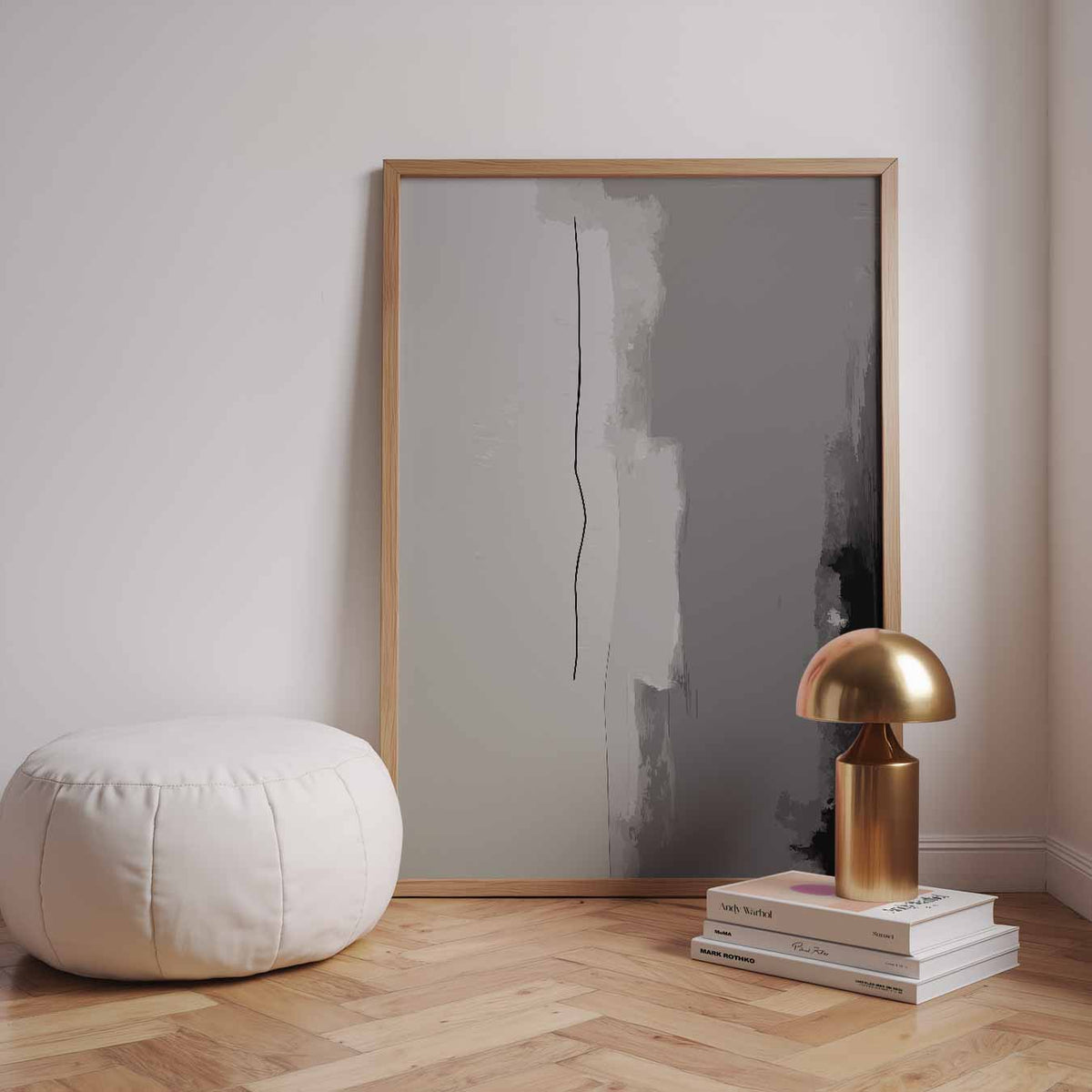 Minimalistische Abstracte Wandposter – staande kleurrijke abstracte wanddecoratie van WallArtistic
